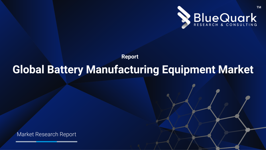 Global Battery Manufacturing Equipment Market Outlook to 2029